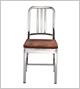 Navy Chair with Wood
