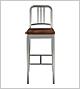 Navy Barstool with Wood