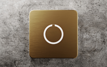 LUXELLO | SQUARE MODERN DOORBELL BRASS BUTTON