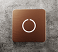 Square Modern Doorbell Button Copper