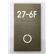 Room Number Panel Sign Backlit - Brass