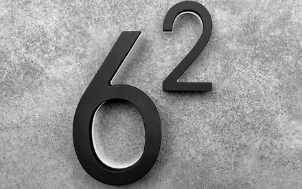 LUXELLO | MODERN BLACK NUMBERS BACKLIT 5