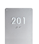 Luxello illuminated Modern Room Number Sign Braille