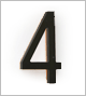 Luxello Modern Bronze House Numbers Illuminated