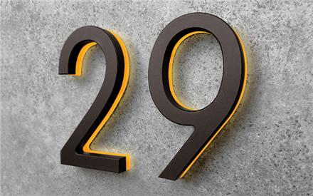 LUXELLO | MODERN 8 BRONZE LIGHTED NUMBERS & LETTERS