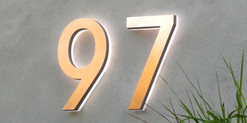 LUXELLO | MODERN LED HOUSE NUMBER 5 OUTDOOR