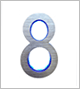 Luxello Modern Illuminated House Numbers Blue