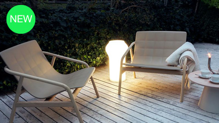 SERRALUNGA MODERN OUTDOOR PLANTERS, ILLUMINATED PLANTERS