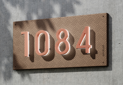 LUXELLO | HORIZONTAL LIGHTED PANEL HOUSE NUMBER SIGN
