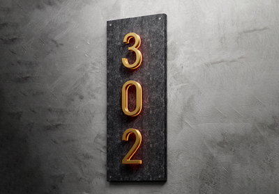 LUXELLO | VERTICAL LIGHTED PANEL HOUSE NUMBER SIGN