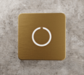 Square Modern Doorbell Button Brass