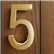 Modern Brass LED House Numbers 5