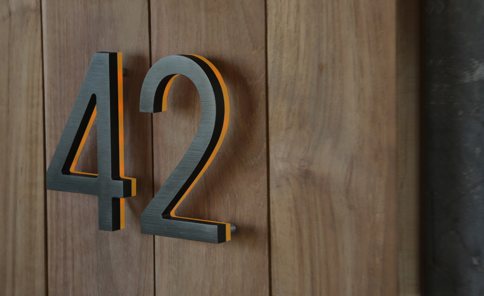 Luxello Modern Bronze House Numbers, Outdoor House Numbers