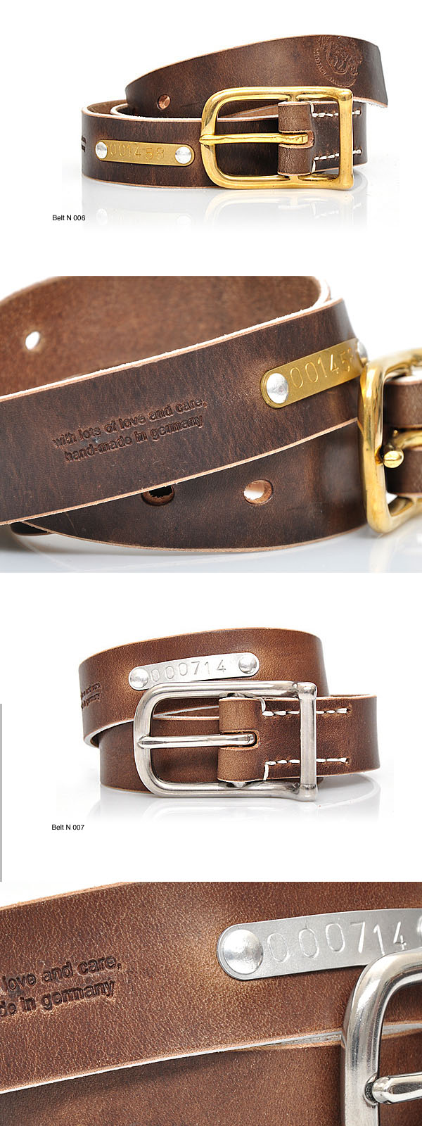 Michael Sans Berlin Leather Belt N 006-007 : surrounding.com